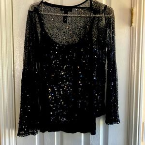 It’s a ice and see black sparkly shirt